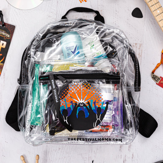 Festival Survival Pack with Clear Backpack