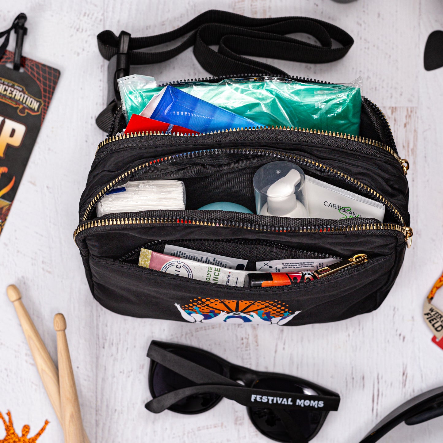 Festival Survival Pack with Solid Fanny Pack