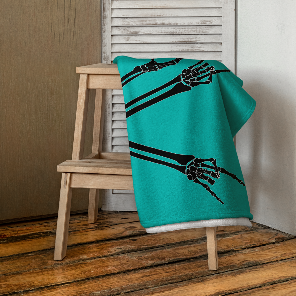 Skeleton Hands Towel