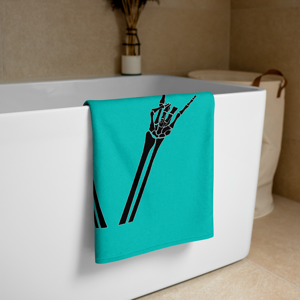 Skeleton Hands Towel